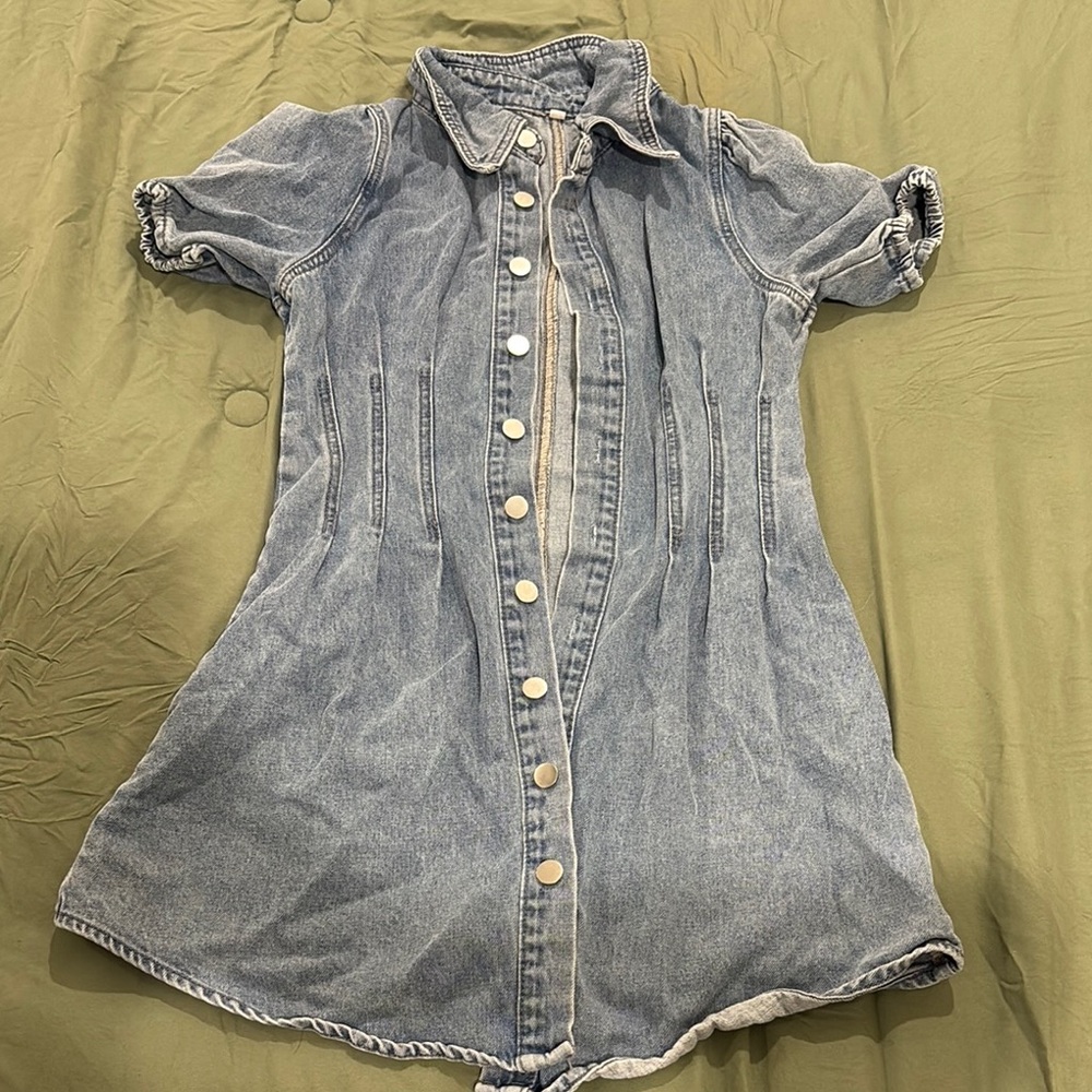 Denim Button-Up Dress